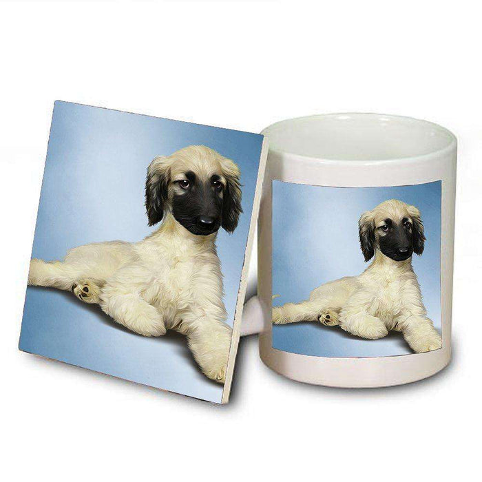 Afghan Hound Dog Mug and Coaster Set