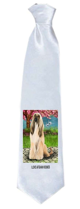 Afghan Hound Dog Neck Tie TIE48264