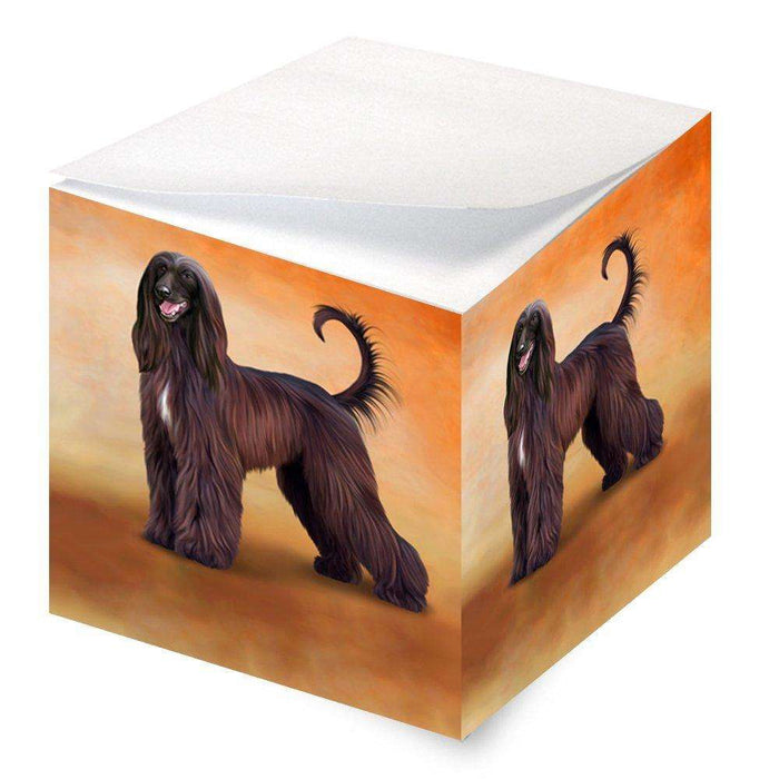 Afghan Hound Dog Note Cube