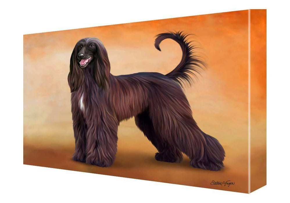 Afghan Hound Dog Painting Printed on Canvas Wall Art Signed