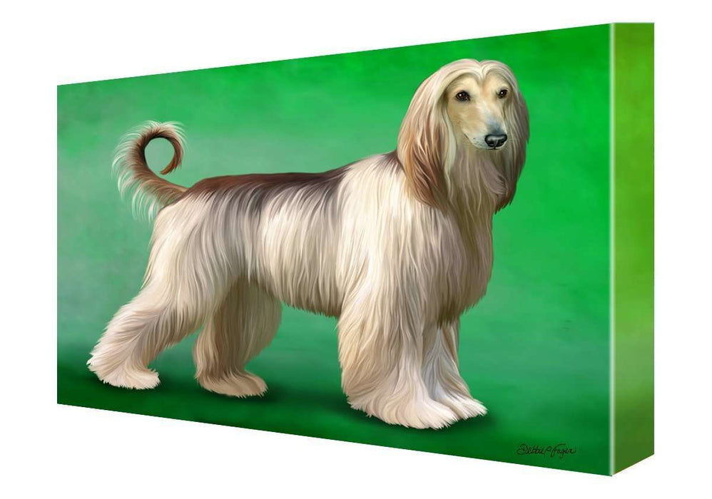 Afghan Hound Dog Painting Printed on Canvas Wall Art Signed