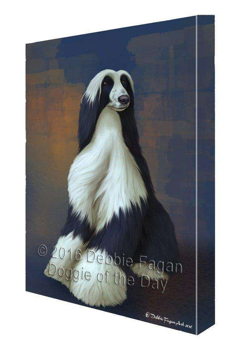Afghan Hound Dog Painting Printed on Canvas Wall Art