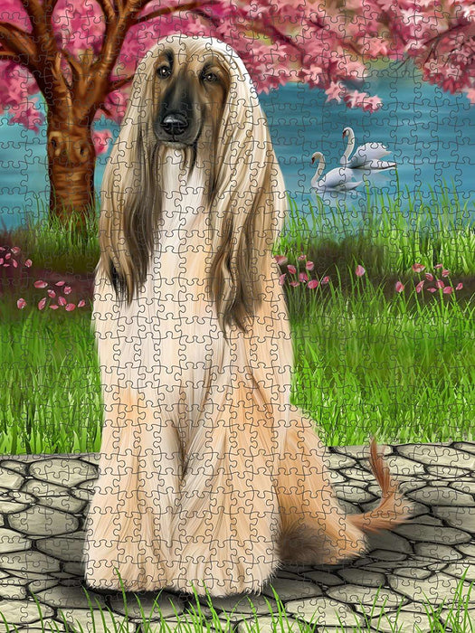 Afghan Hound Dog Puzzle with Photo Tin PUZL49242 (300 pc.)