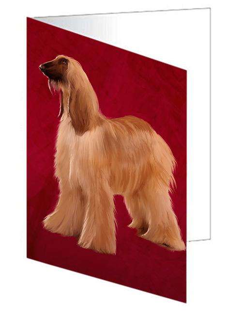Afghan Hounds Dog Handmade Artwork Assorted Pets Greeting Cards and Note Cards with Envelopes for All Occasions and Holiday Seasons GCD67181
