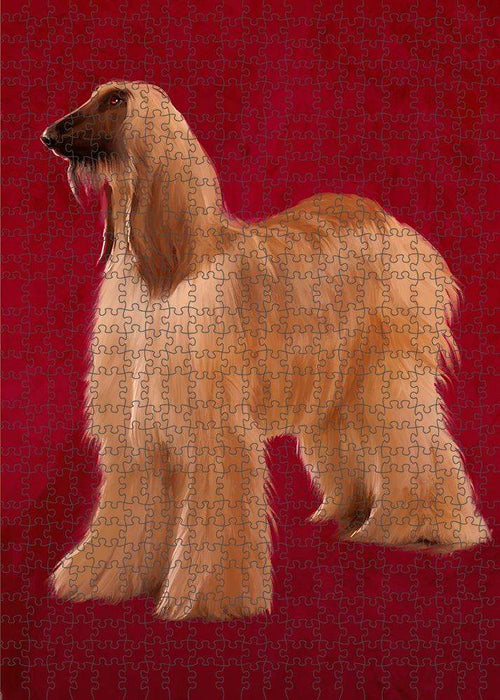 Afghan Hounds Dog Puzzle with Photo Tin PUZL84692