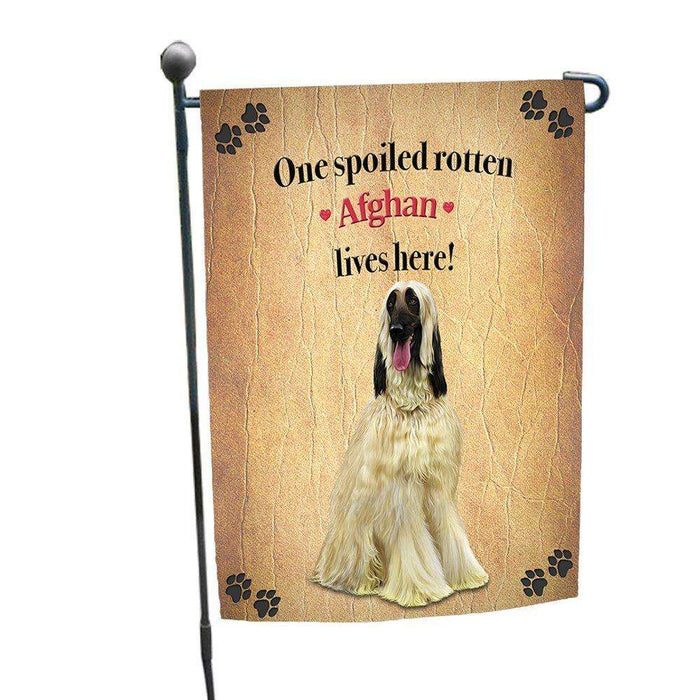 Afghan Spoiled Rotten Dog Garden Flag