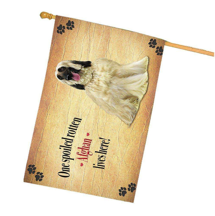 Afghan Spoiled Rotten Dog House Flag