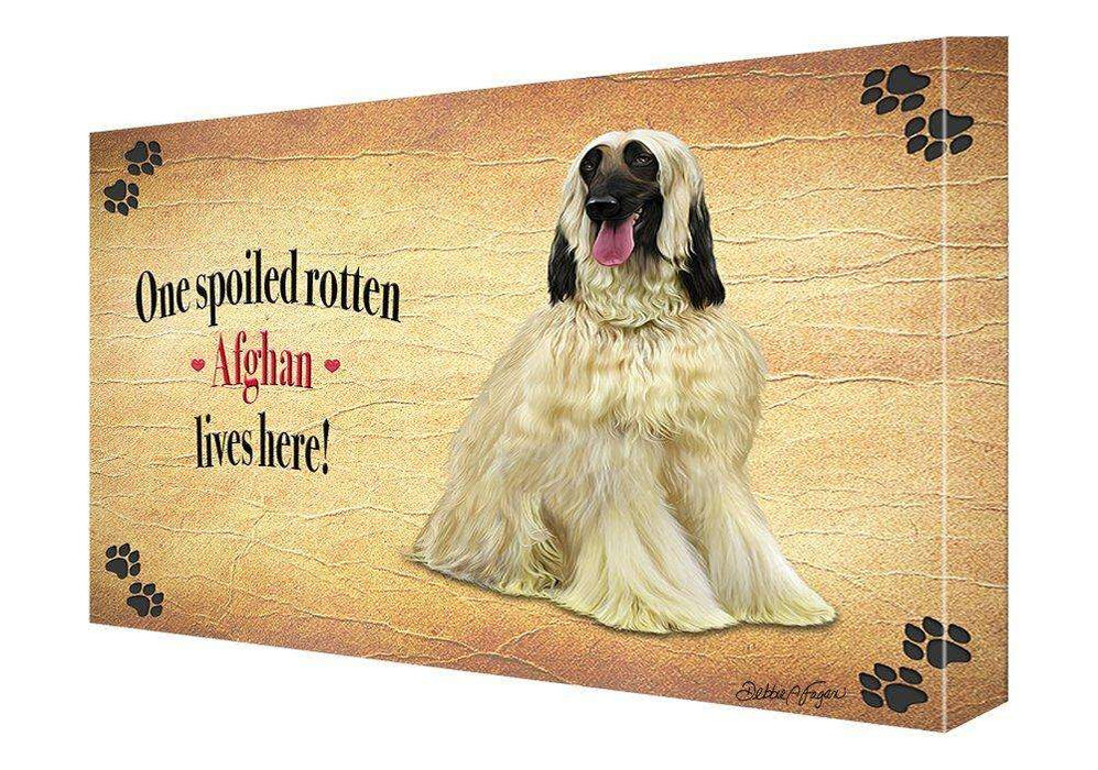 Afghan Spoiled Rotten Dog Painting Printed on Canvas Wall Art Signed