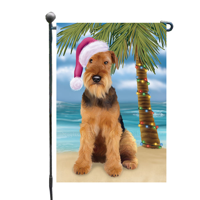 Christmas Summertime Beach Airedale Dog Garden Flags Outdoor Decor for Homes and Gardens Double Sided Garden Yard Spring Decorative Vertical Home Flags Garden Porch Lawn Flag for Decorations GFLG68862
