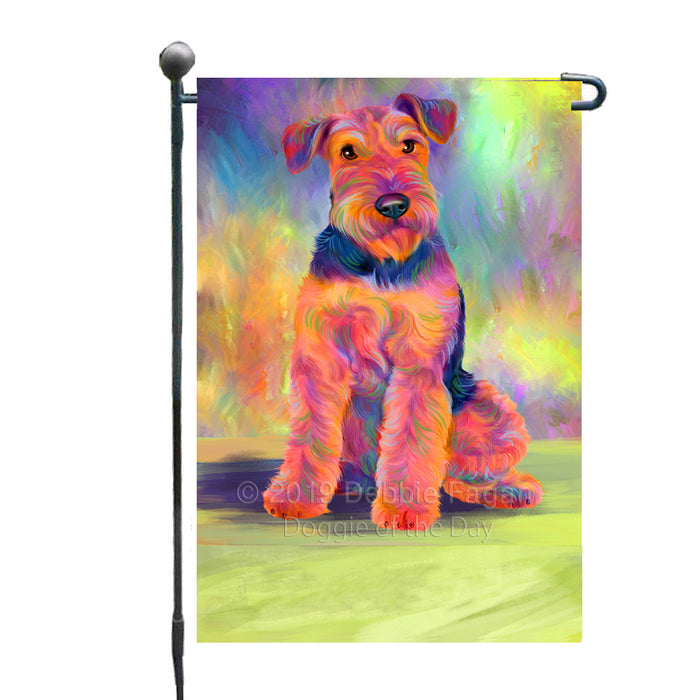 Personalized Paradise Wave Airedale Dog Custom Garden Flags GFLG-DOTD-A59994