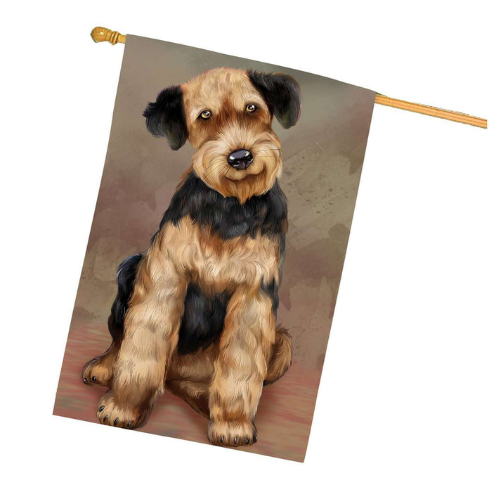 Airedale Dog House Flag