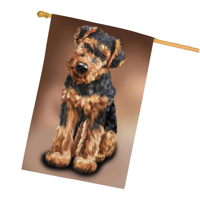 Airedale Dog House Flag