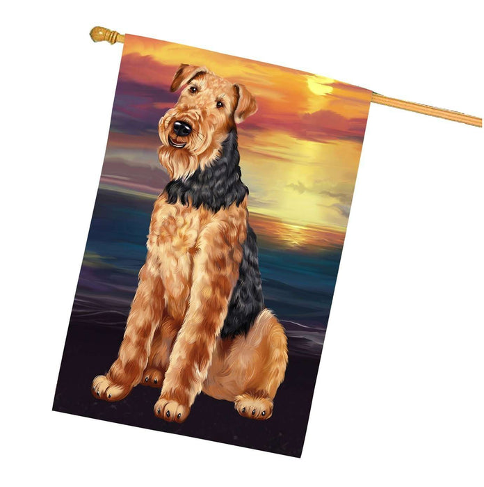 Airedale Dog House Flag