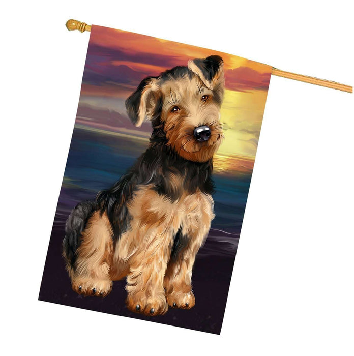 Airedale Dog House Flag