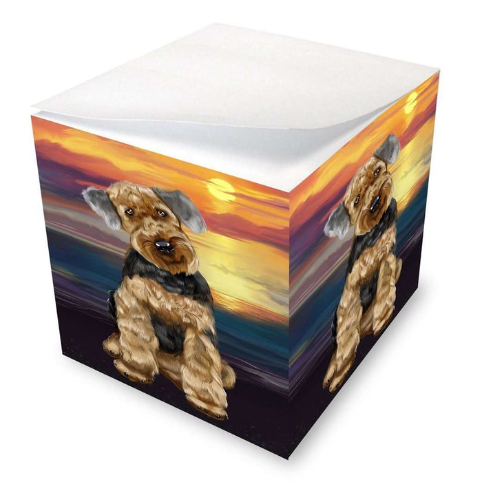 Airedale Dog Note Cube