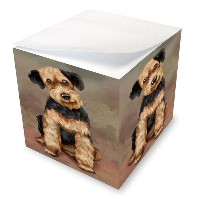Airedale Dog Note Cube