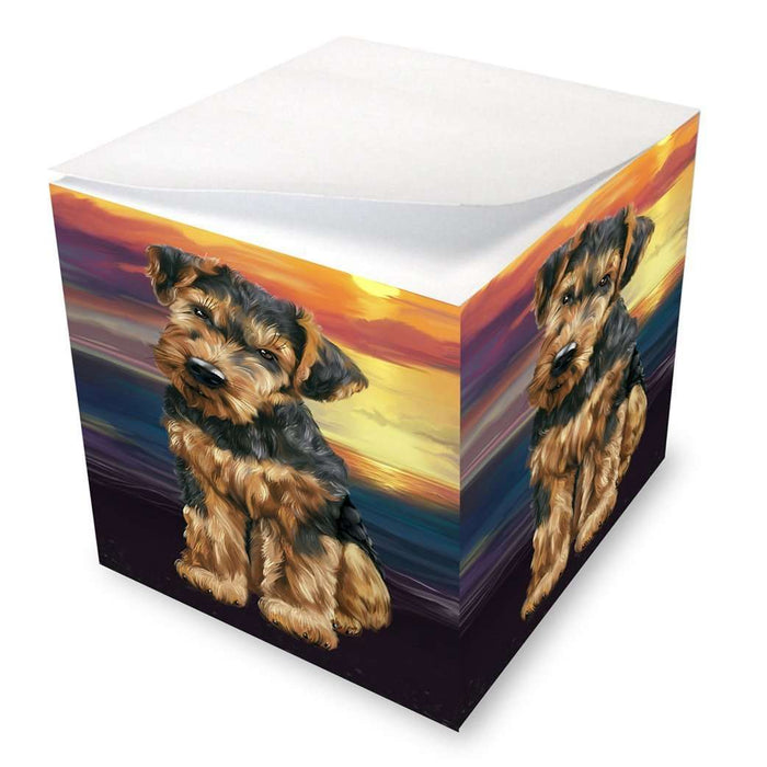 Airedale Dog Note Cube