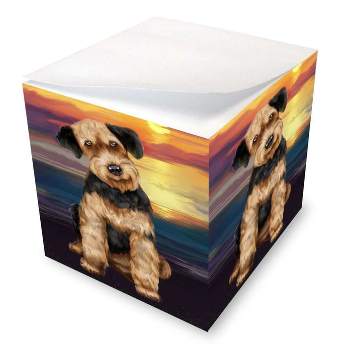 Airedale Dog Note Cube