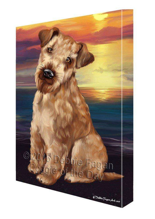 Airedale Dog Painting Printed on Canvas Wall Art