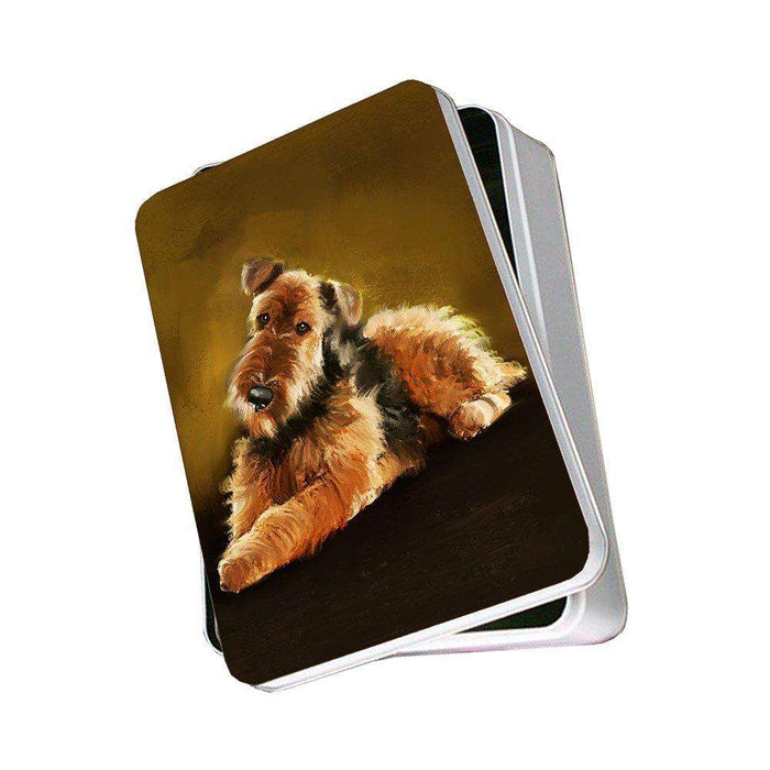 Airedale Dog Photo Storage Tin