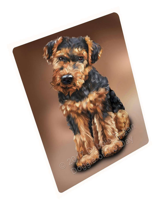 Airedale Dog Tempered Cutting Board