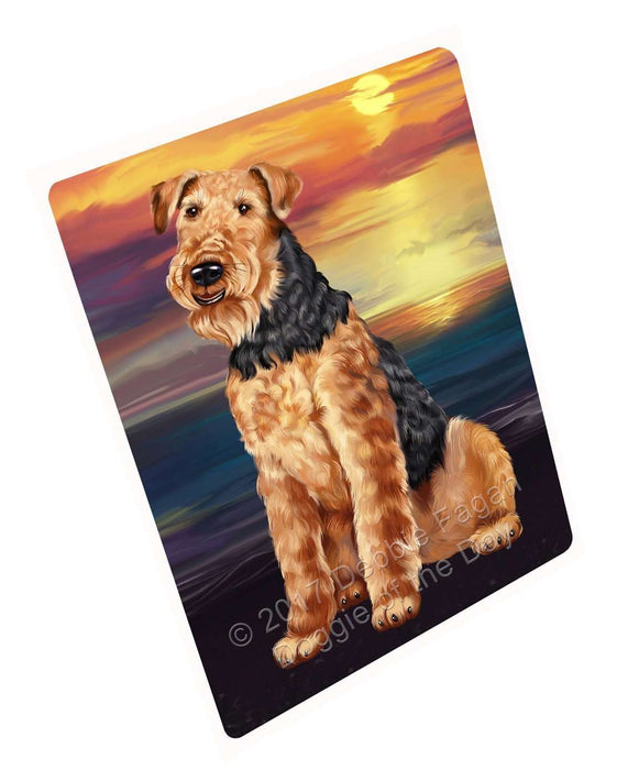 Airedale Dog Tempered Cutting Board