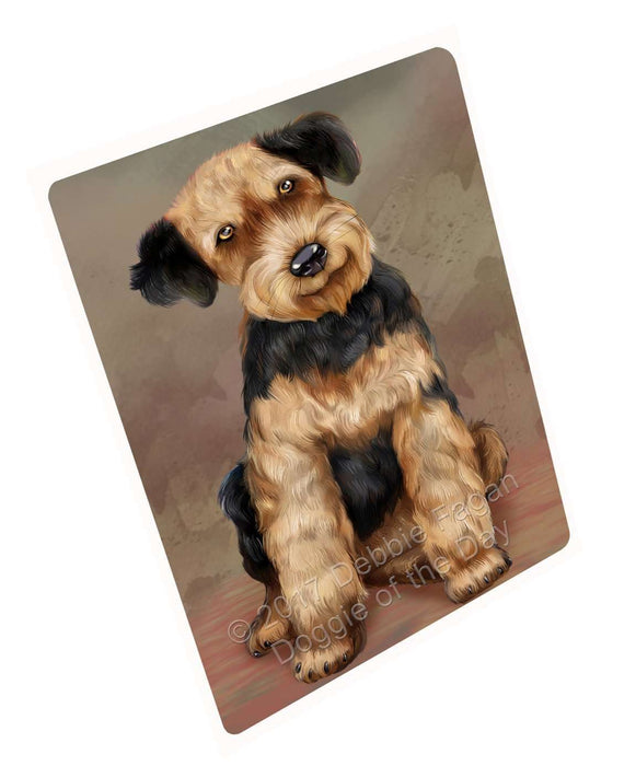 Airedale Dog Tempered Cutting Board