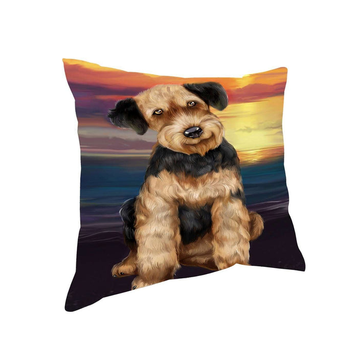 Airedale Dog Throw Pillow