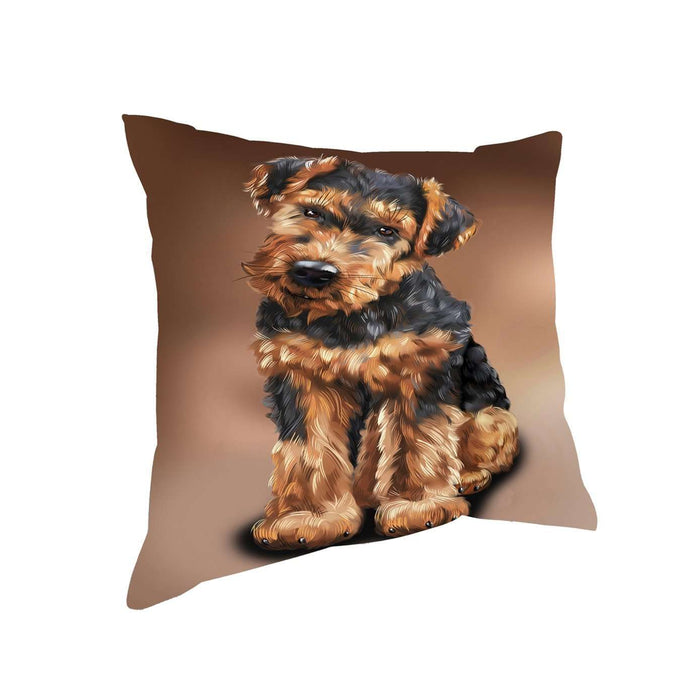 Airedale Dog Throw Pillow