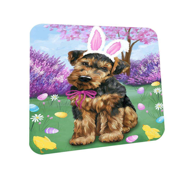 Airedale Terrier Dog Easter Holiday Coasters Set of 4 CST48985