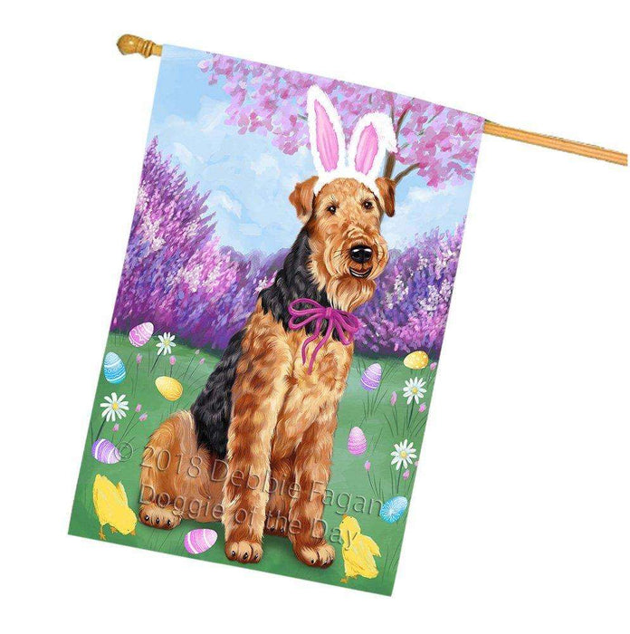 Airedale Terrier Dog Easter Holiday House Flag FLG48990