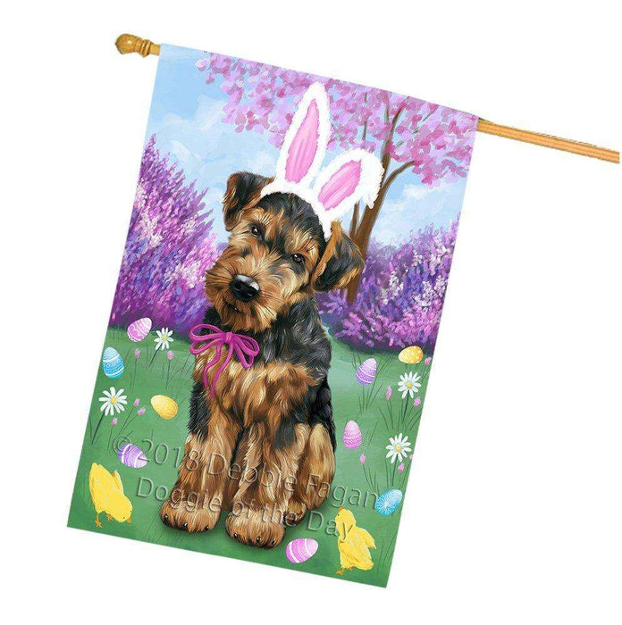 Airedale Terrier Dog Easter Holiday House Flag FLG48991