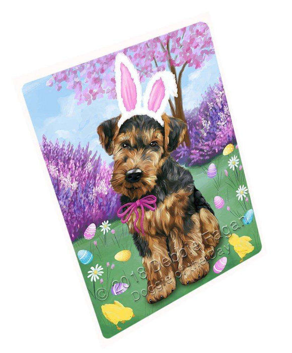 Airedale Terrier Dog Easter Holiday Large Refrigerator / Dishwasher Magnet RMAG53892