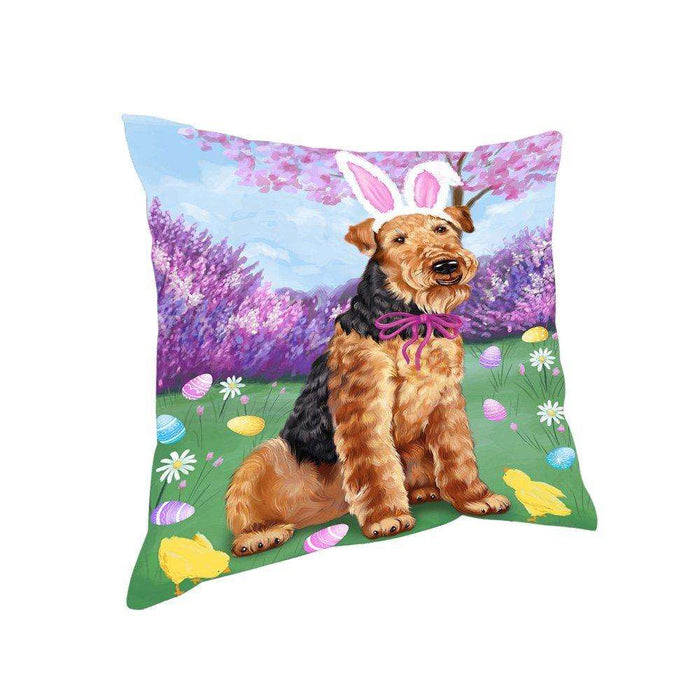 Airedale Terrier Dog Easter Holiday Pillow PIL51956