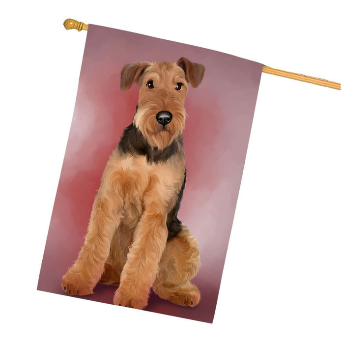 Airedale Terrier Dog House Flag FLG48221