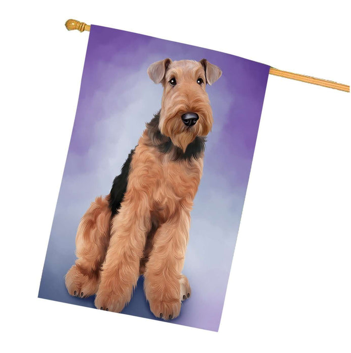 Airedale Terrier Dog House Flag FLG48222