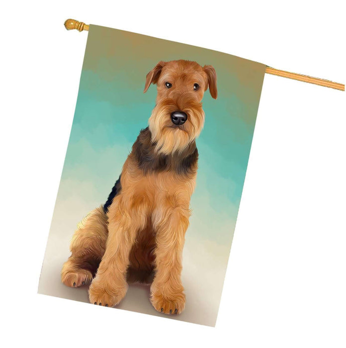 Airedale Terrier Dog House Flag FLG48223