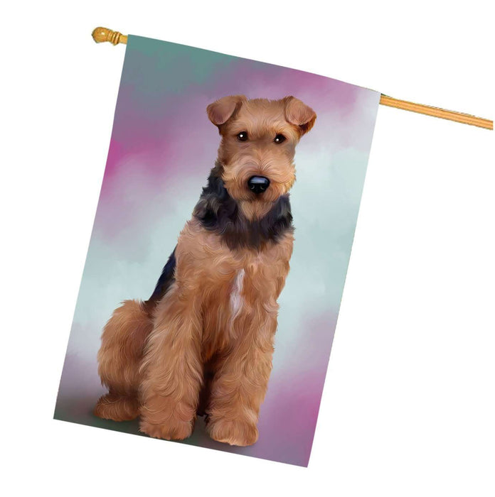 Airedale Terrier Dog House Flag FLG48224