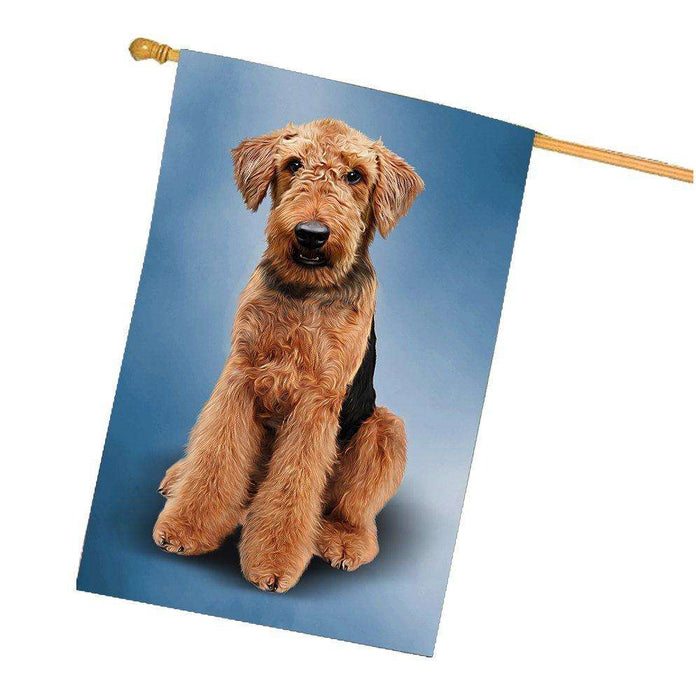 Airedale Terrier Dog House Flag
