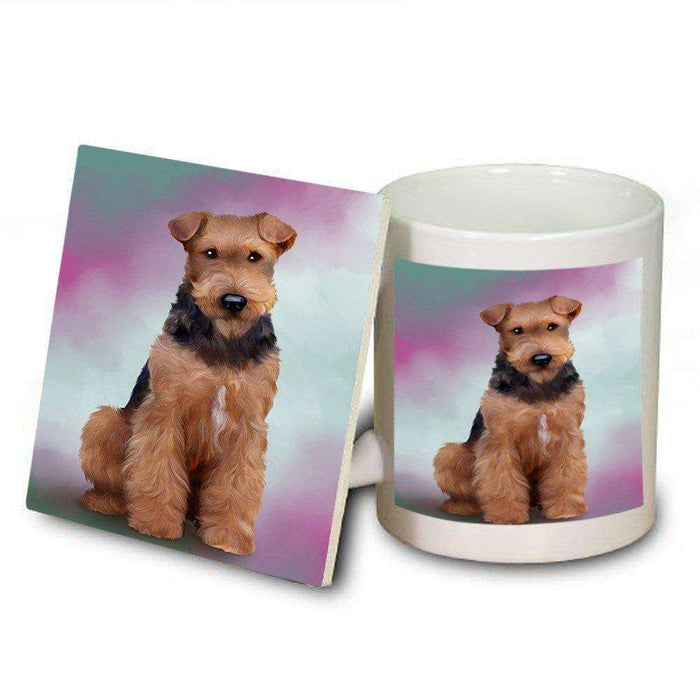 Airedale Terrier Dog Mug and Coaster Set MUC48269
