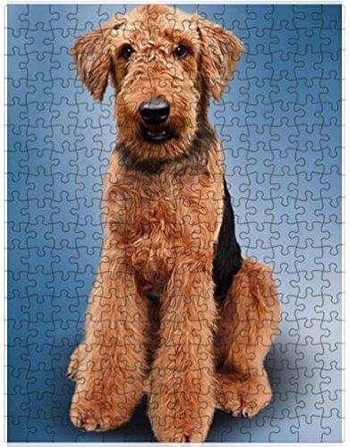Airedale Terrier Dog Puzzle with Photo Tin