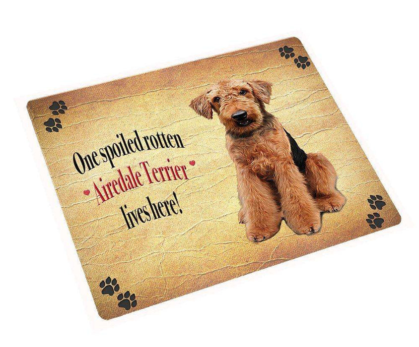 Airedale Terrier Spoiled Rotten Dog Large Refrigerator / Dishwasher Magnet 11.5" x 17.6"