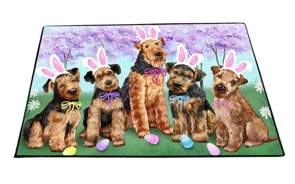 Airedale Terriers Dog Easter Holiday Floormat FLMS49530