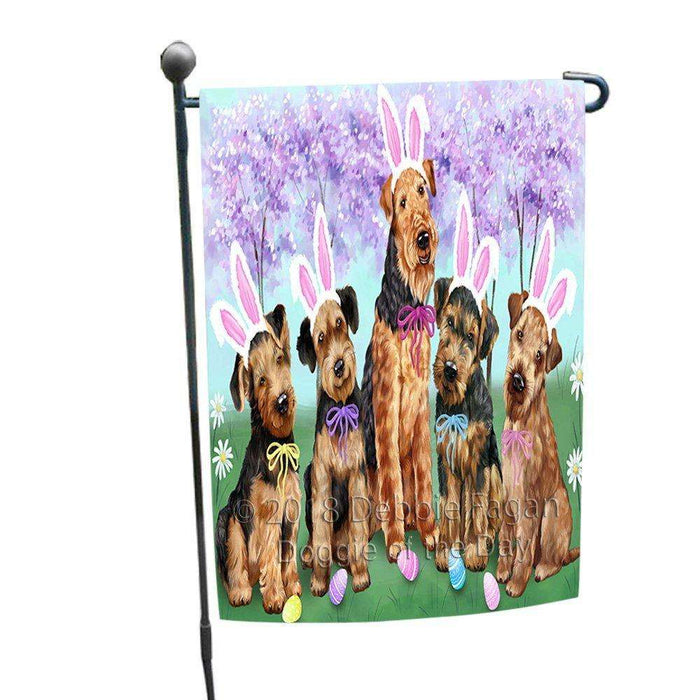 Airedale Terriers Dog Easter Holiday Garden Flag GFLG49032