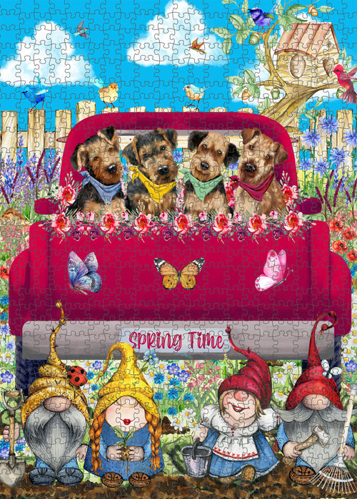 Airedale Terrier Jigsaw Puzzle, Interlocking Puzzles Games for Adult, Explore a Variety of Designs, Personalized, Custom,  Gift for Pet and Dog Lovers
