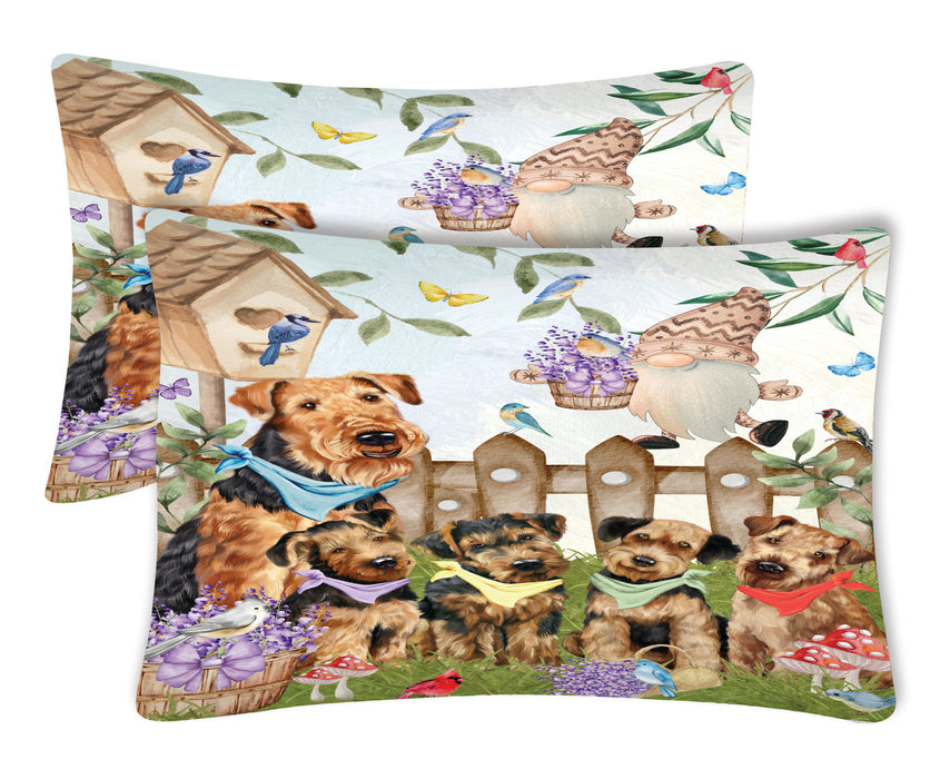 Airedale Terrier Pillow Case with a Variety of Designs, Custom, Personalized, Super Soft Pillowcases Set of 2, Dog and Pet Lovers Gifts