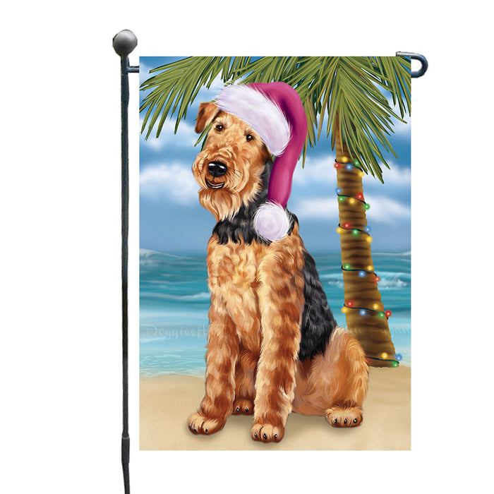 Christmas Summertime Beach Airedale Dog Garden Flags Outdoor Decor for Homes and Gardens Double Sided Garden Yard Spring Decorative Vertical Home Flags Garden Porch Lawn Flag for Decorations GFLG68863