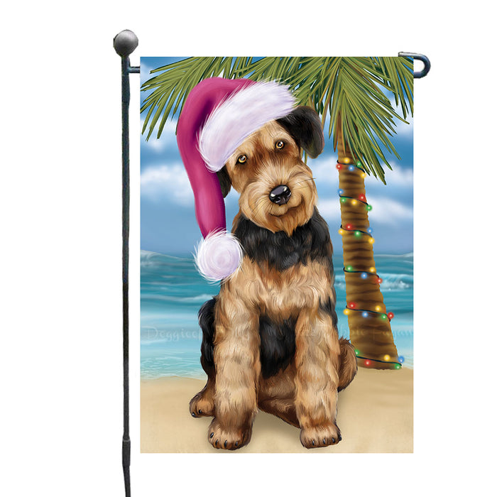 Christmas Summertime Beach Airedale Dog Garden Flags Outdoor Decor for Homes and Gardens Double Sided Garden Yard Spring Decorative Vertical Home Flags Garden Porch Lawn Flag for Decorations GFLG68864