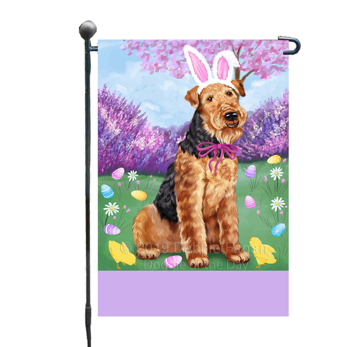 Personalized Easter Holiday Airedale Dog Custom Garden Flags GFLG-DOTD-A58700