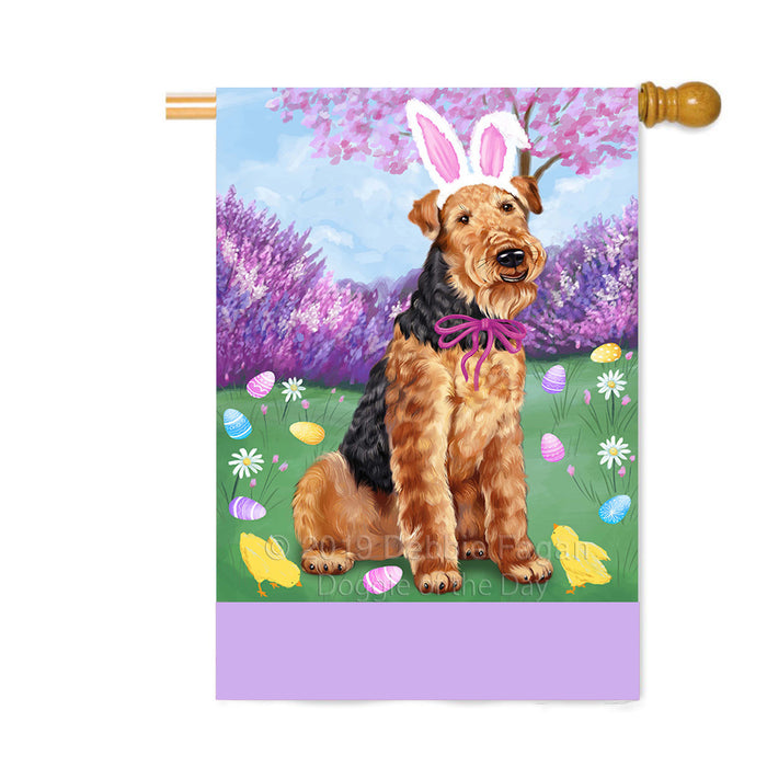 Personalized Easter Holiday Airedale Dog Custom House Flag FLG-DOTD-A58756